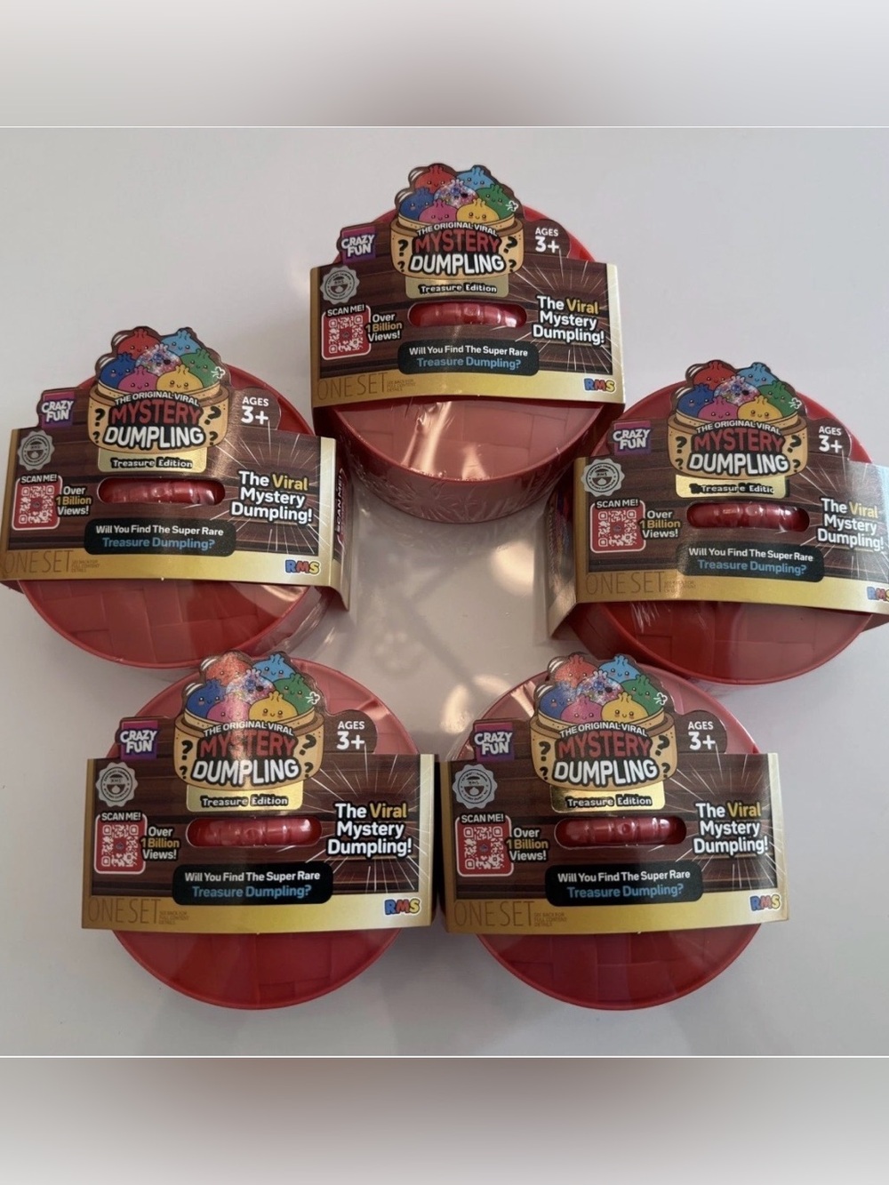 RMS Crazy Fun The Original Mystery Dumpling Treasure Edition Lot of 5 Authentic